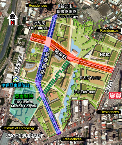 台北遠東通訊園區平面圖